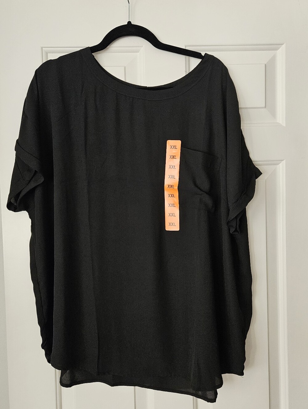 Black Women's Short-Sleeve Pocket Top - Buffalo David Bitton XXL